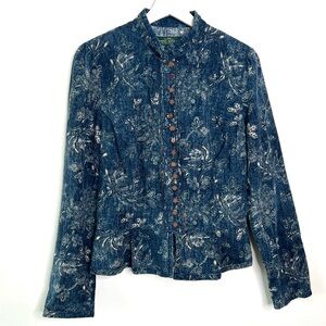 Ralph Lauren linen blend floral light jacket size 10